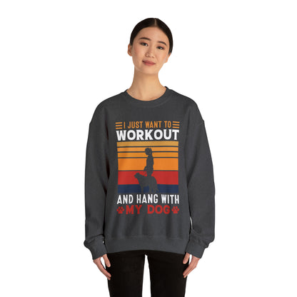 Workout with my dog Vintage Crewneck Sweatshirt