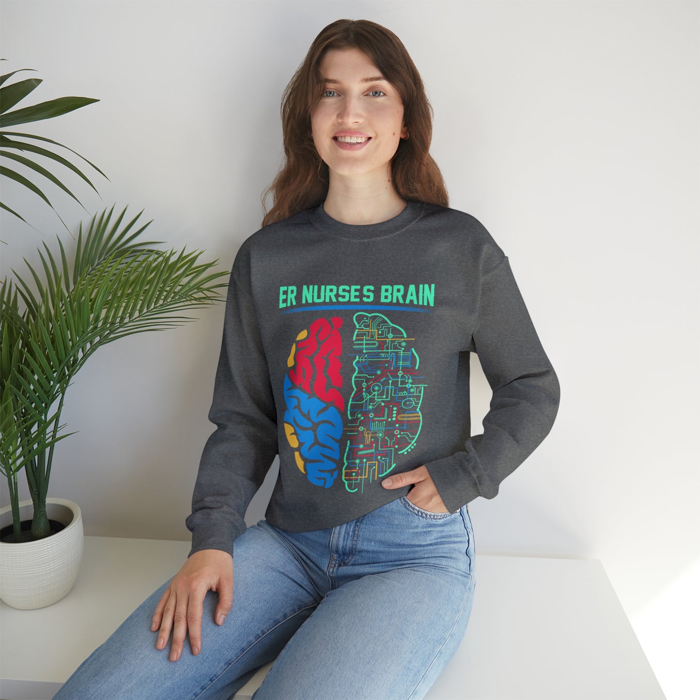 Nurses brain Crewneck Sweatshirt