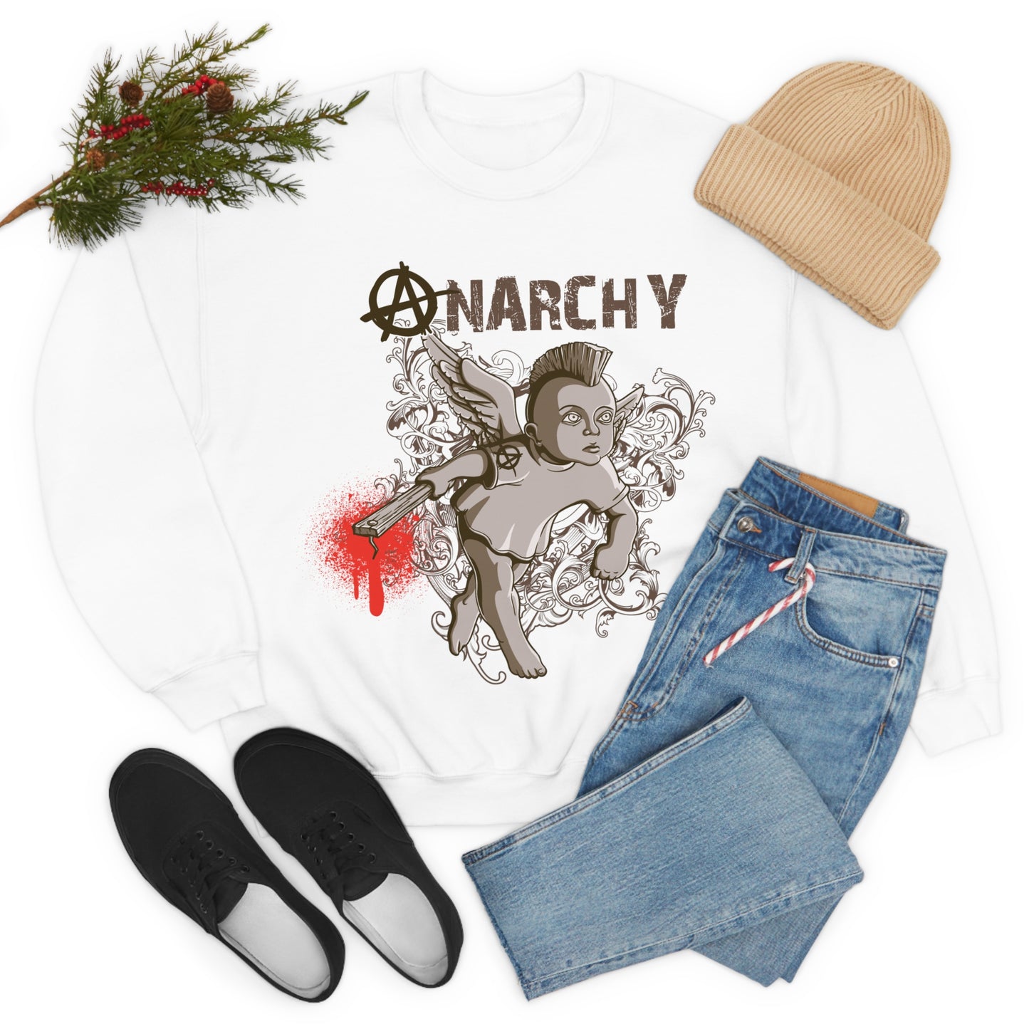 Anarchy Angel Crewneck Sweatshirt