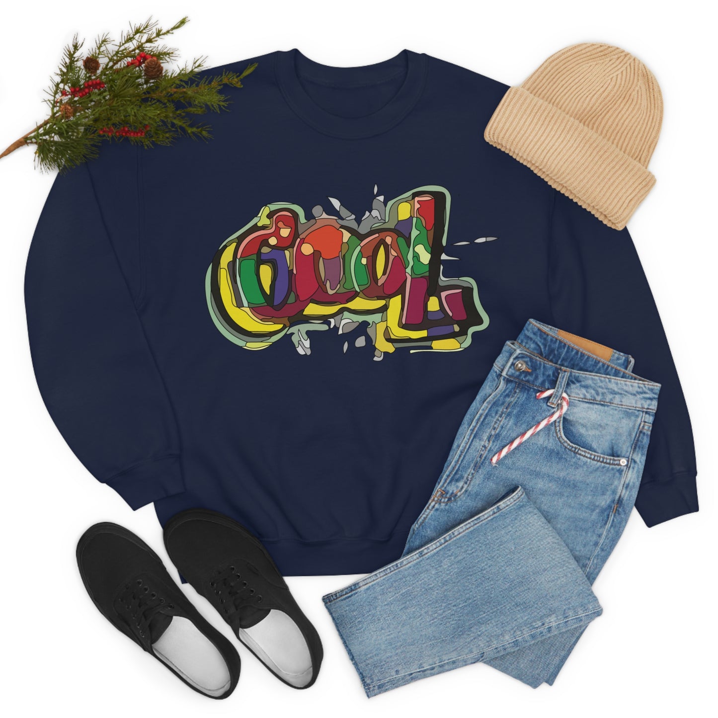 Colorful Cool graffiti Crewneck Sweatshirt