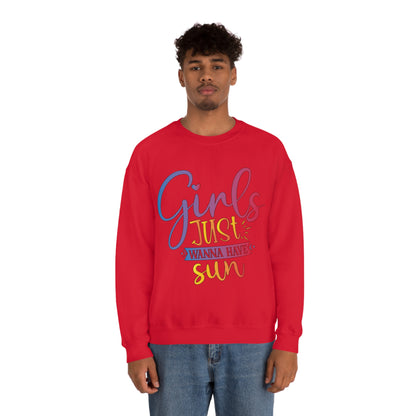 Girls Just Wanna Have Sun Crewneck Sweatshirt