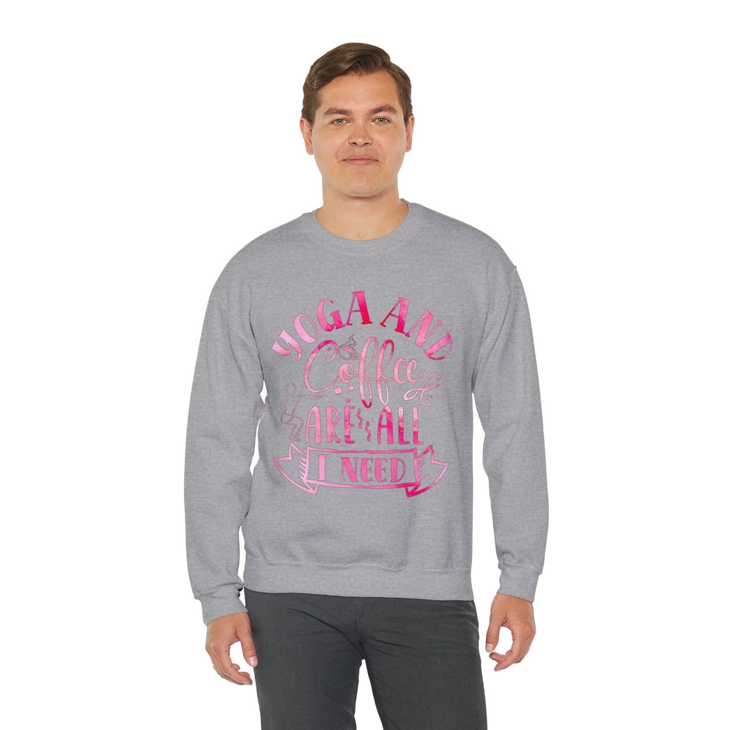 Yoga And Coffee Are All I Need Crewneck Sweatshirt