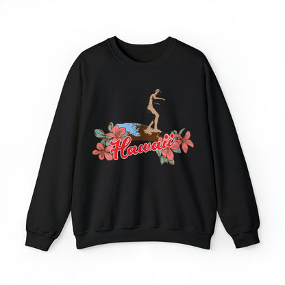 Hawaii Floral Surf Crewneck Sweatshirt