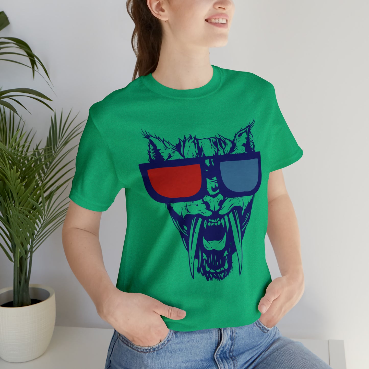 3D Glasses Tiger T-Shirt