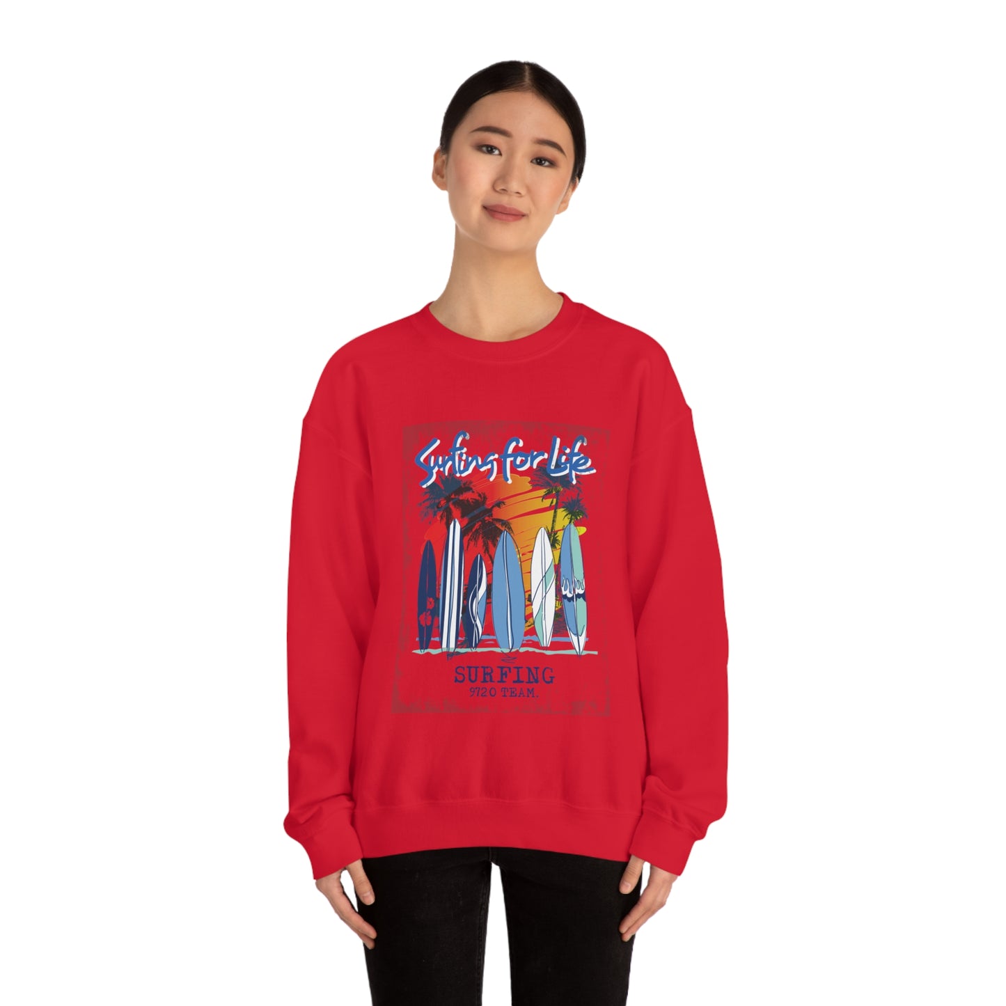 Surfing For Life Crewneck Sweatshirt