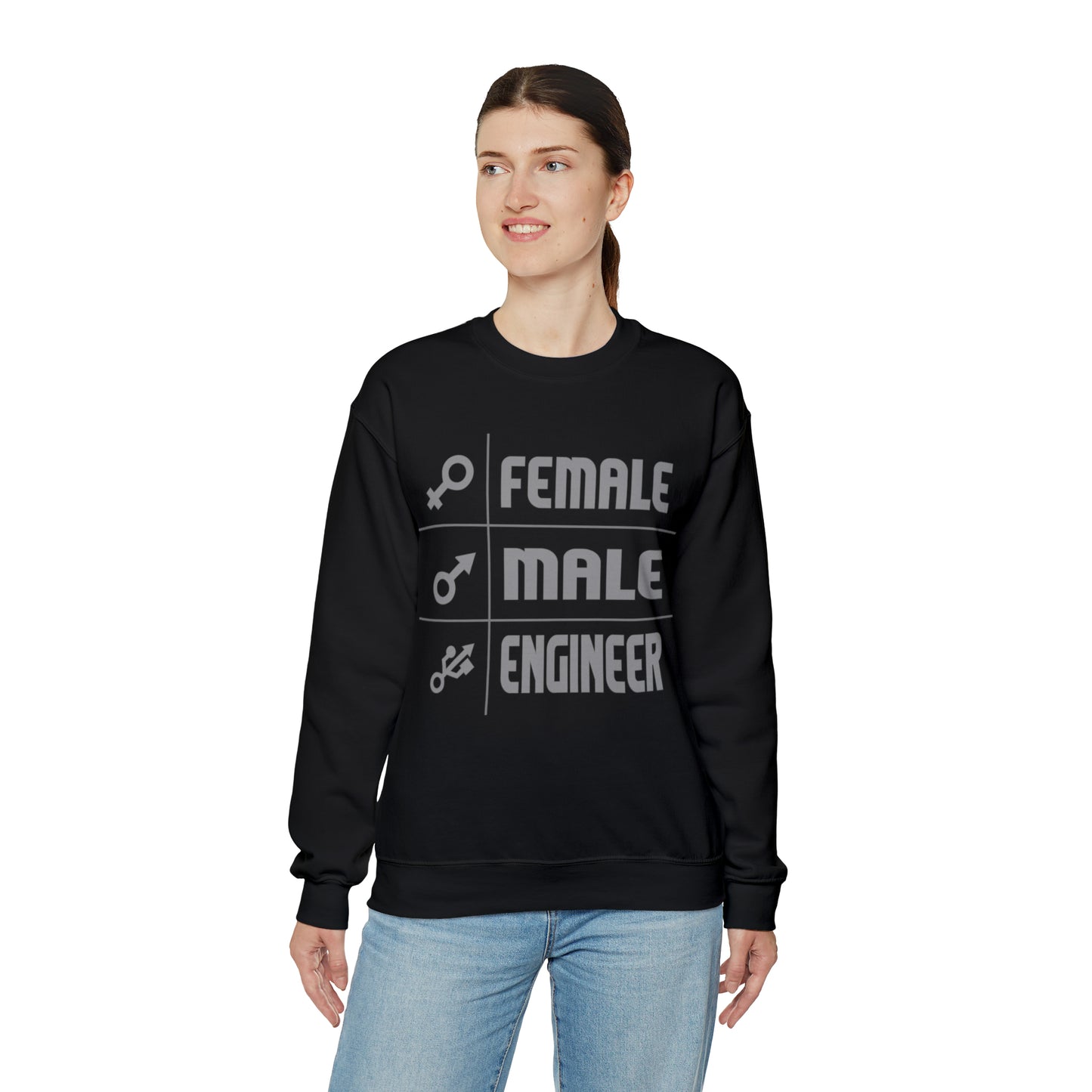 Female - male- engineer Crewneck Sweatshirt