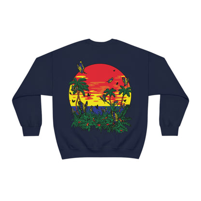 Sunset Butterfly Vibes Crewneck Sweatshirt