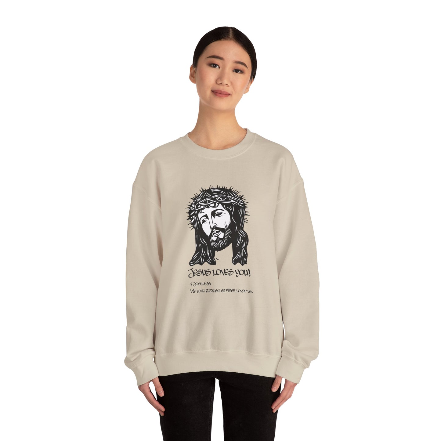 Jesus loves you Crewneck Sweatshirt