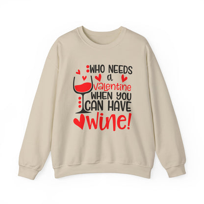 Valentine vs Wine Crewneck Sweatshirt