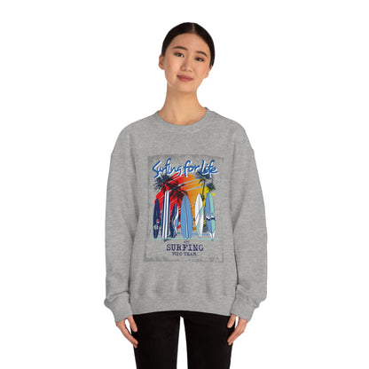 Surfing For Life Crewneck Sweatshirt