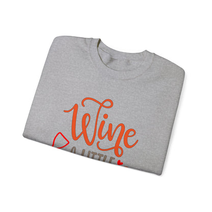 Wine_a_little_laugh_a_lot Crewneck Sweatshirt