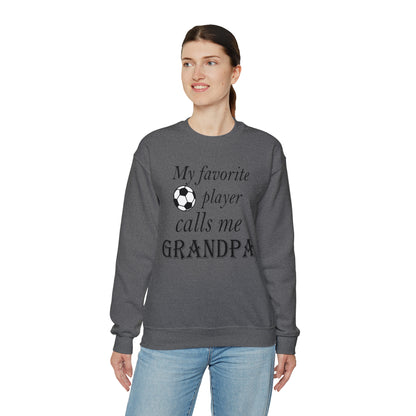 Grandpa Favorite Soccer Player Crewneck Sweatshirt