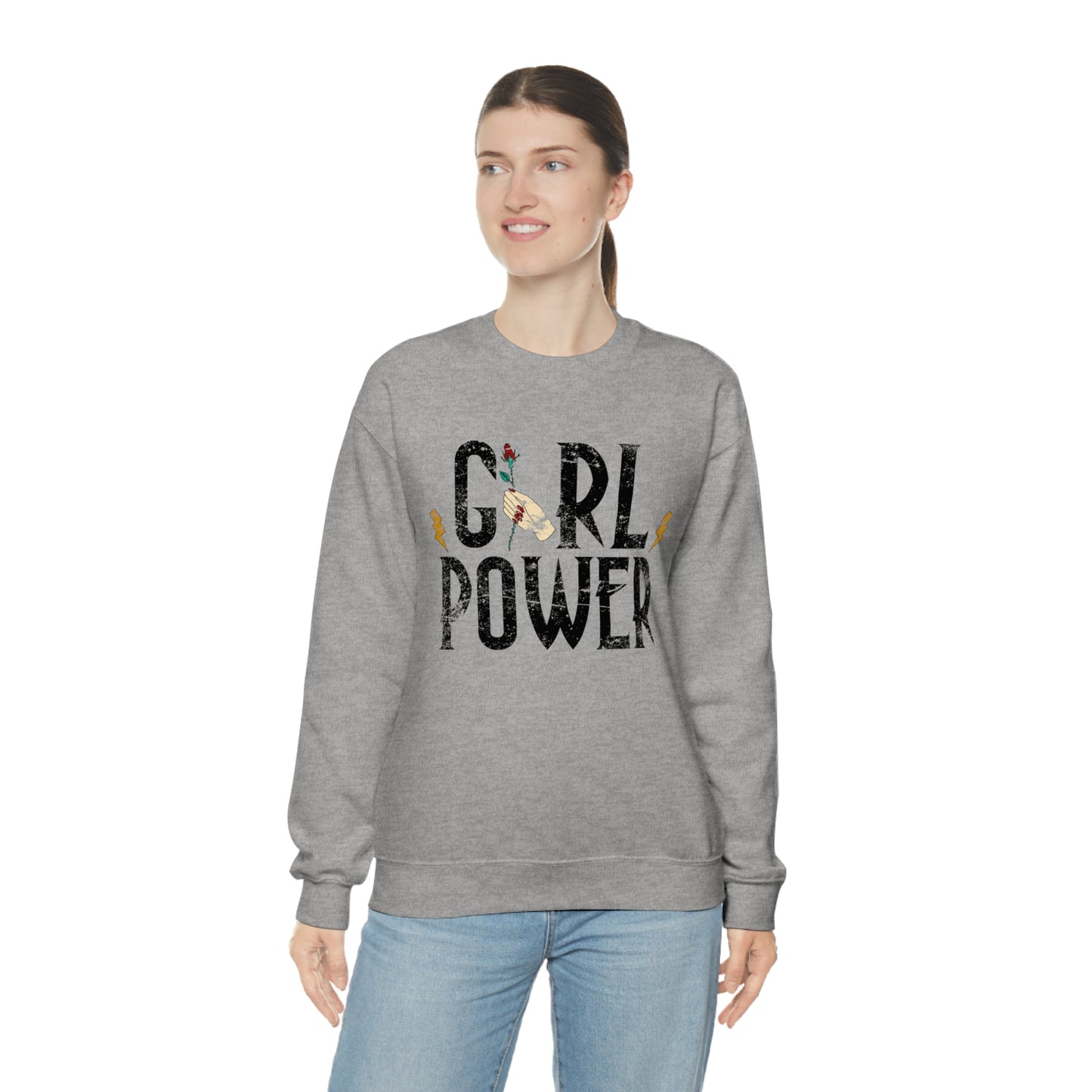 Girl Power Rocks Crewneck Sweatshirt