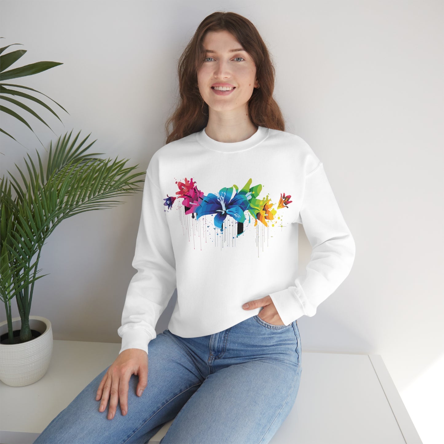 Beautiful colorful flowers Crewneck Sweatshirt