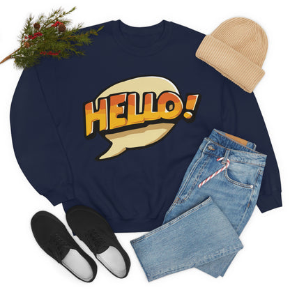 Hello! colorful Crewneck Sweatshirt