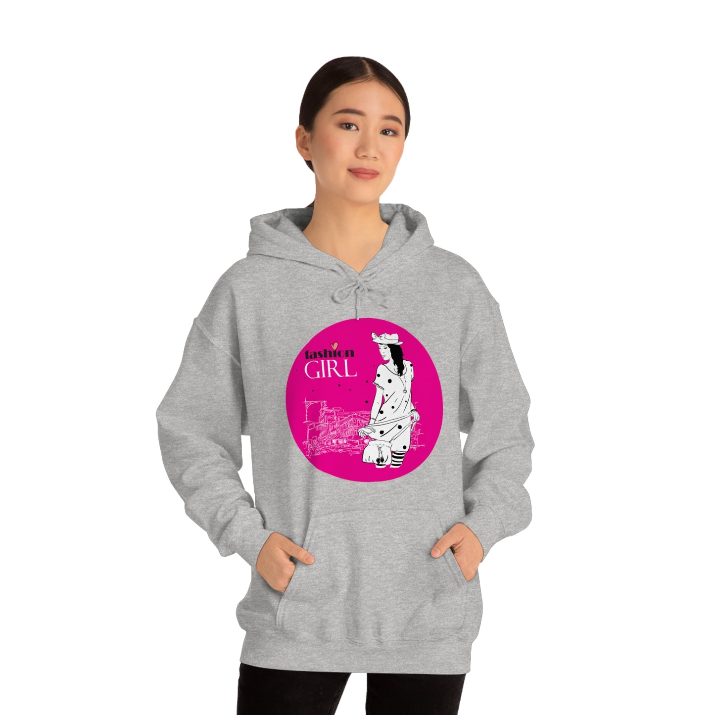 Pink Fashion girl Hoodie