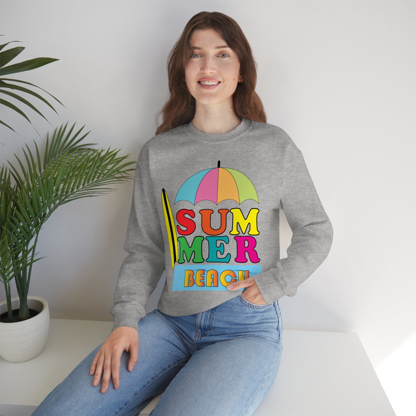 Summer Beach Crewneck Sweatshirt