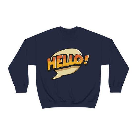 Hello! colorful Crewneck Sweatshirt