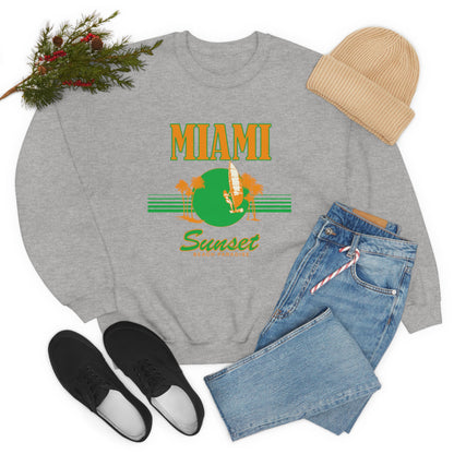 Miami Sunset Beach Paradise Crewneck Sweatshirt