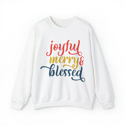 Joyful-Merry-blessed Christmas Crewneck Sweatshirt