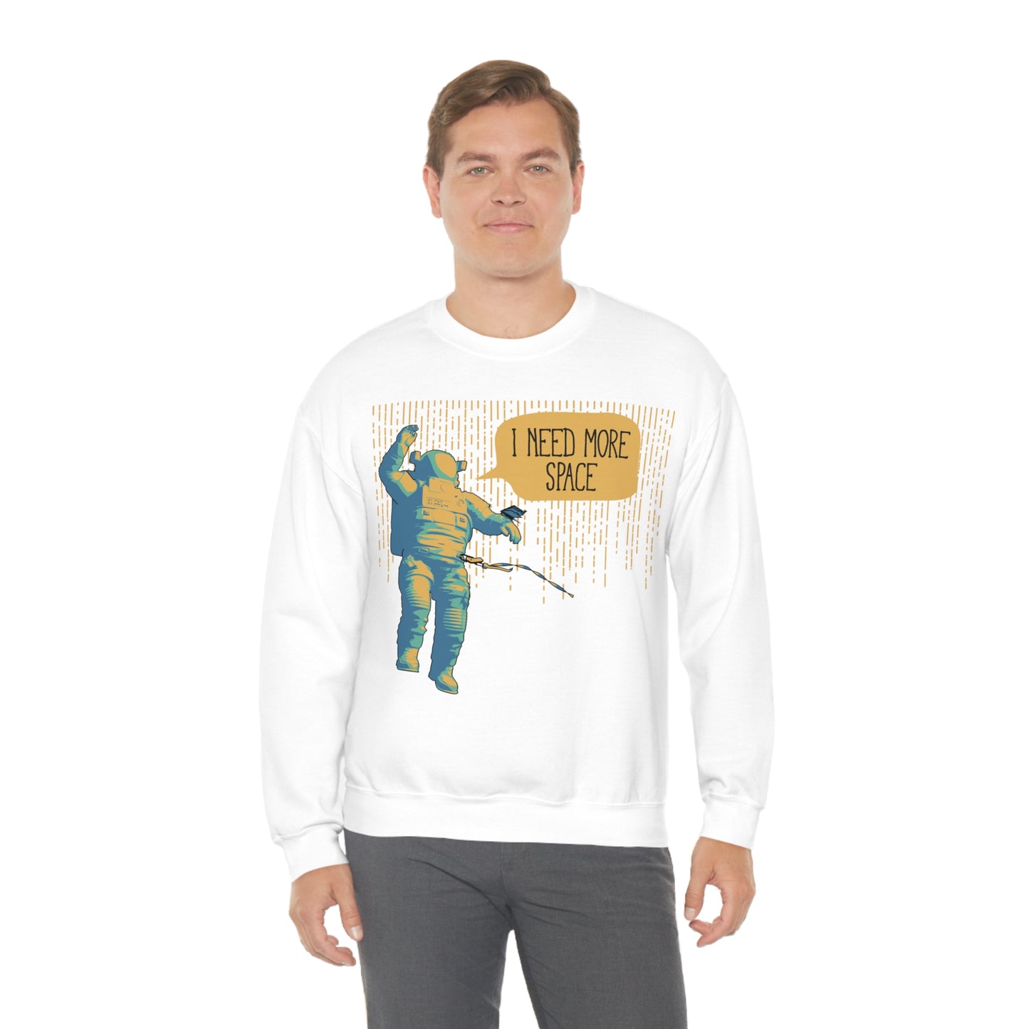 I need more_Space Crewneck Sweatshirt