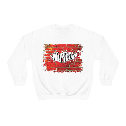 Hip Hop graffiti on the wall Crewneck Sweatshirt