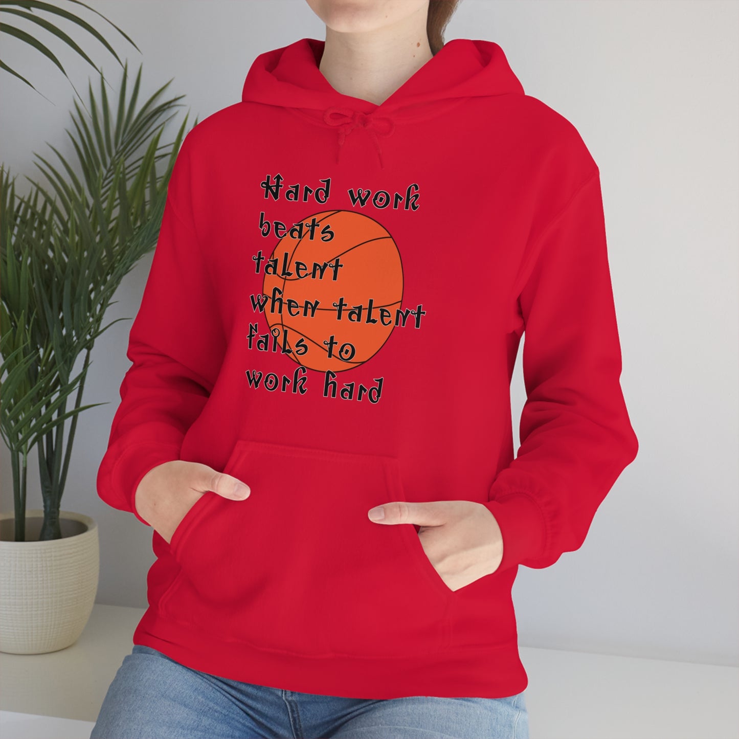 Hard work beats talent _ Basketball Hoodie