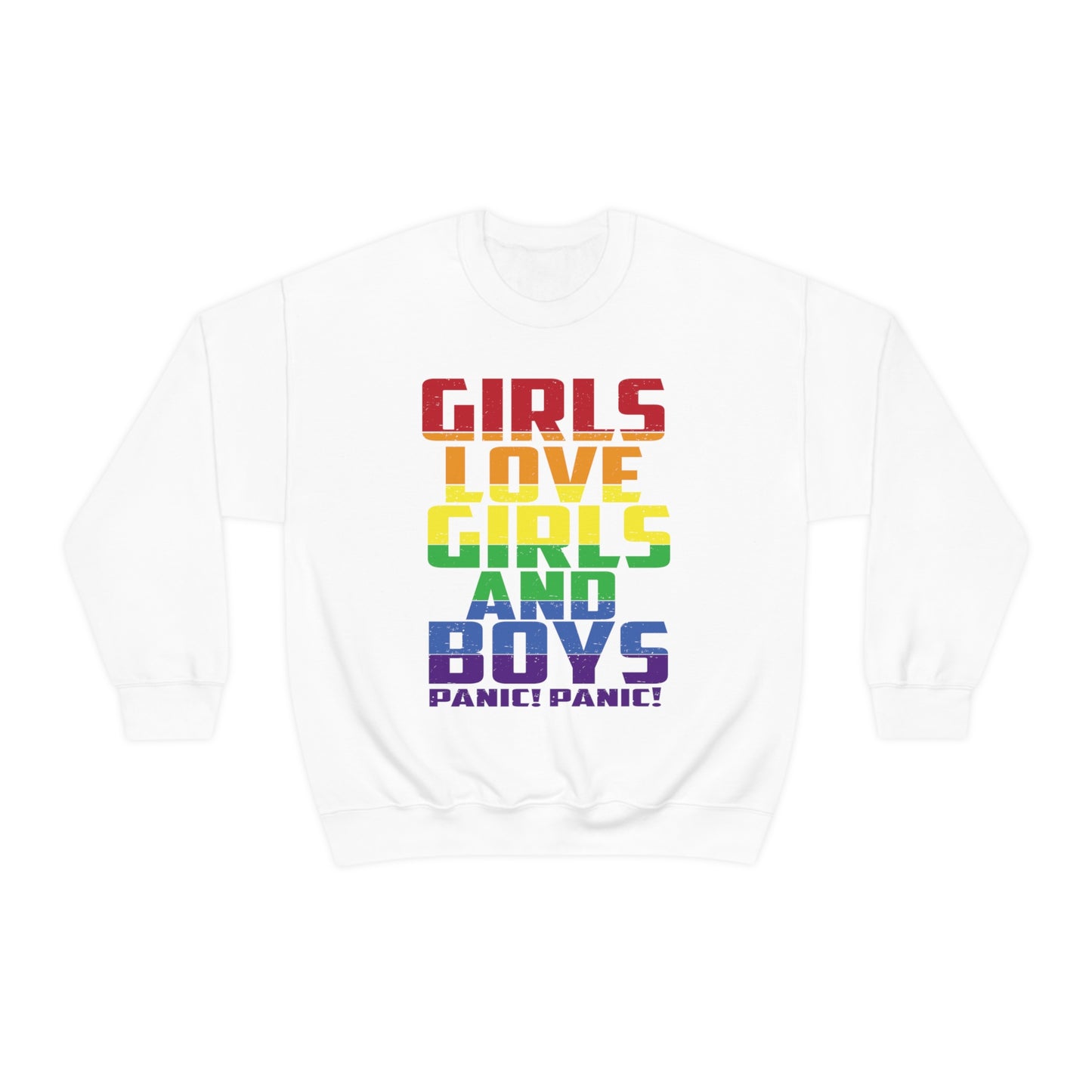 Girls Love Girls and Boys Crewneck Sweatshirt