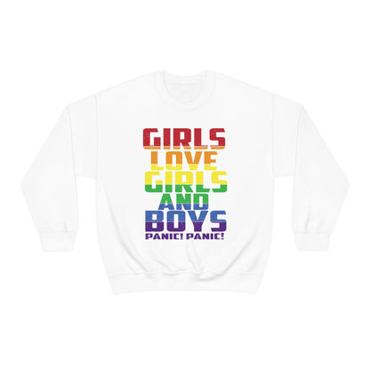 Girls Love Girls and Boys Crewneck Sweatshirt