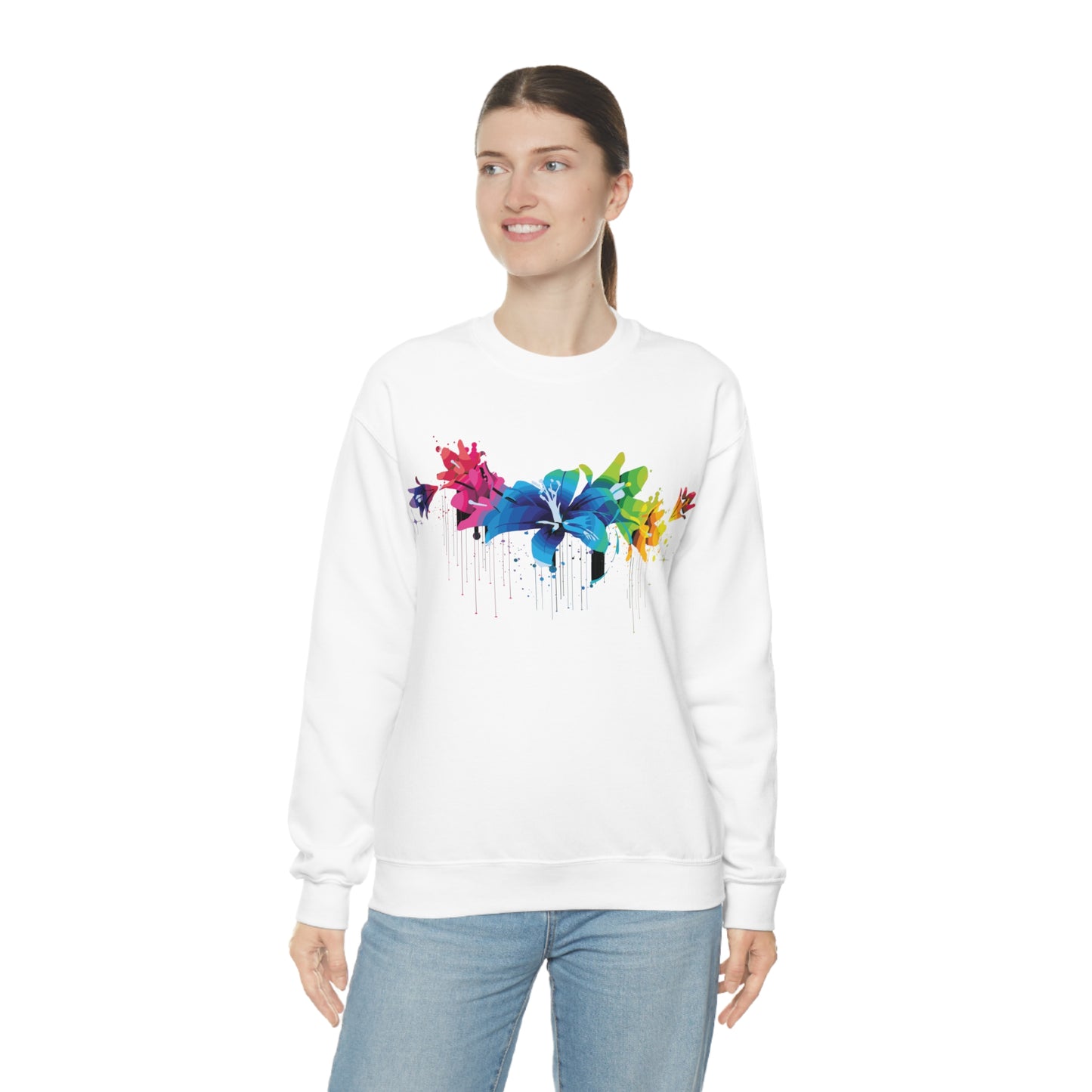 Beautiful colorful flowers Crewneck Sweatshirt