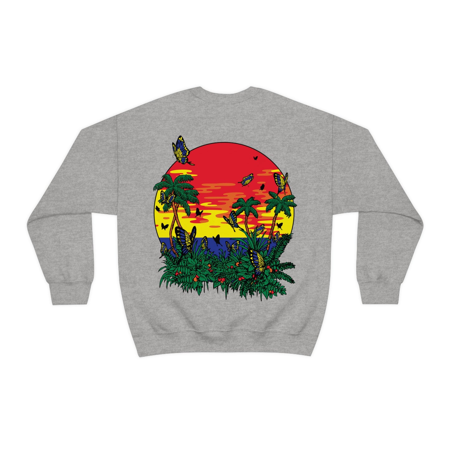 Sunset Butterfly Vibes Crewneck Sweatshirt