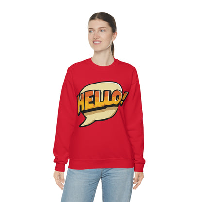 Hello! colorful Crewneck Sweatshirt