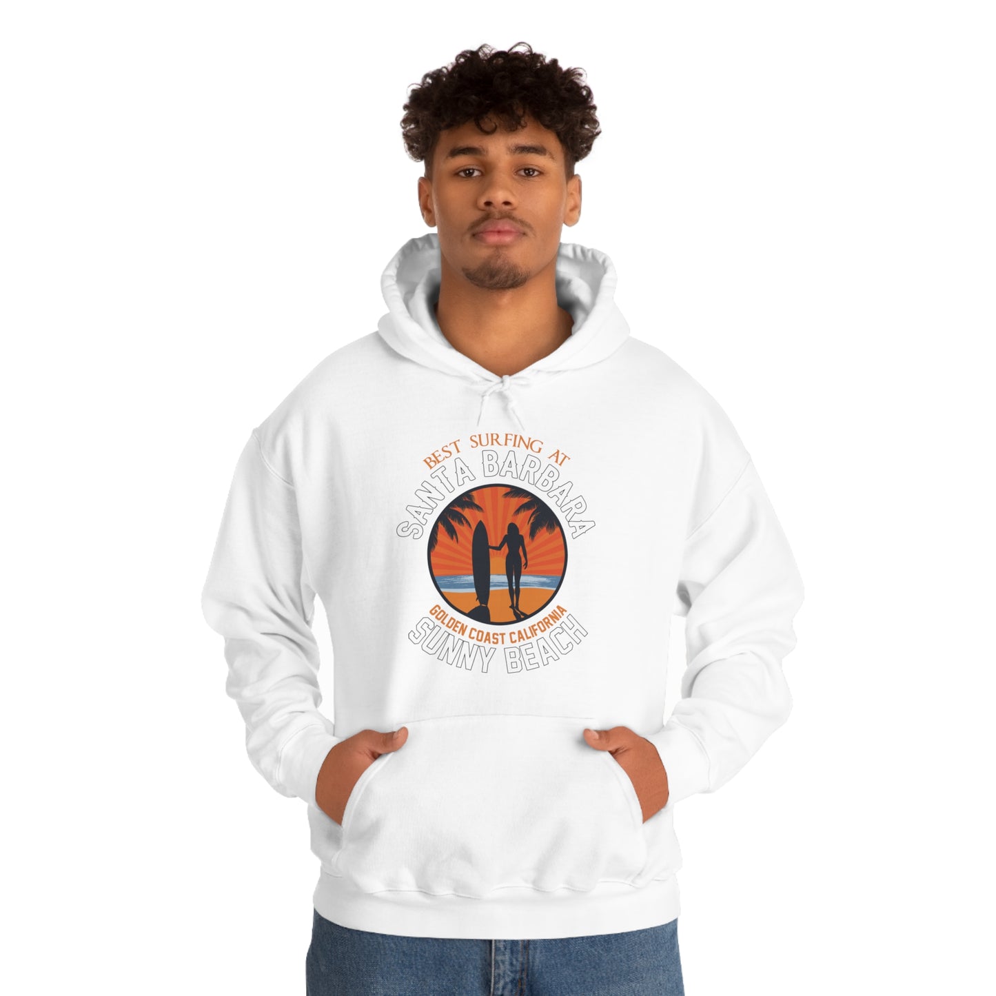 Santa Barbara sunny beach Hoodie