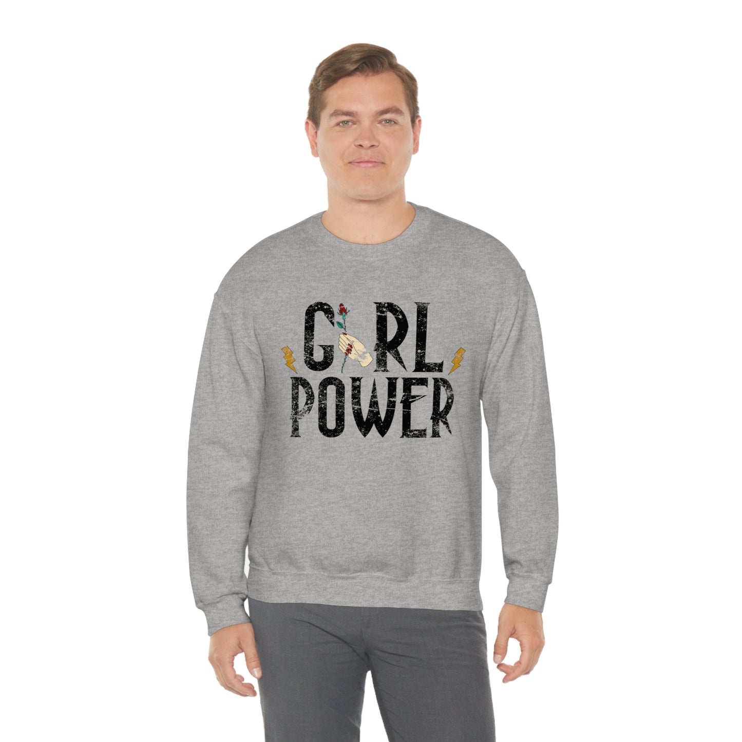 Girl Power Rocks Crewneck Sweatshirt