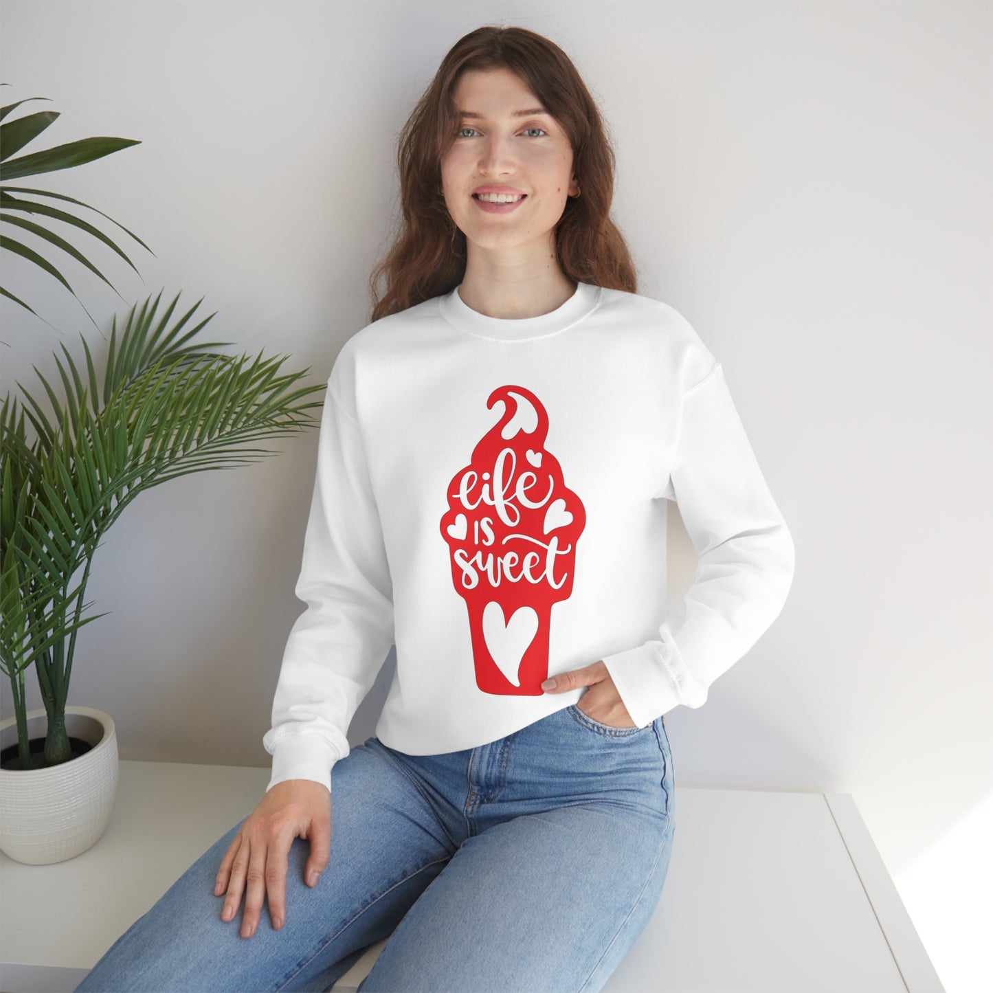 Life_is_sweet Crewneck Sweatshirt