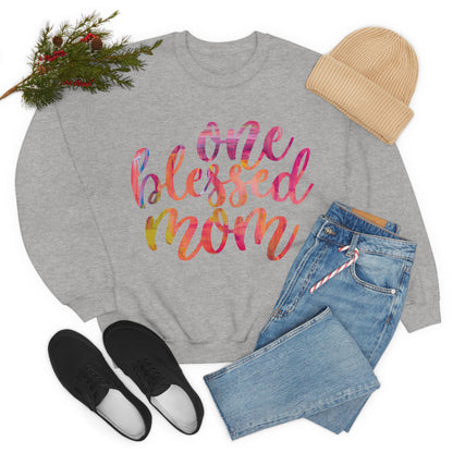 One blessed mom Crewneck Sweatshirt