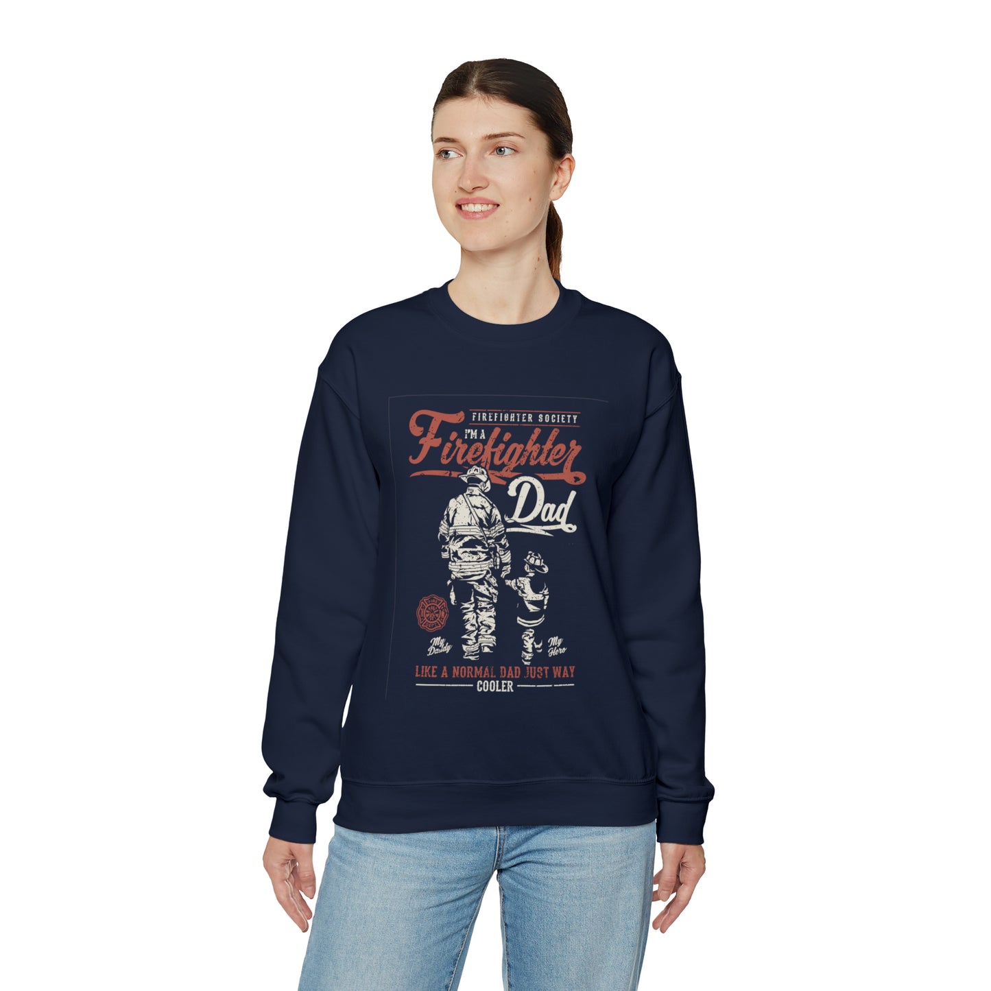 Firefighter Dad Crewneck Sweatshirt