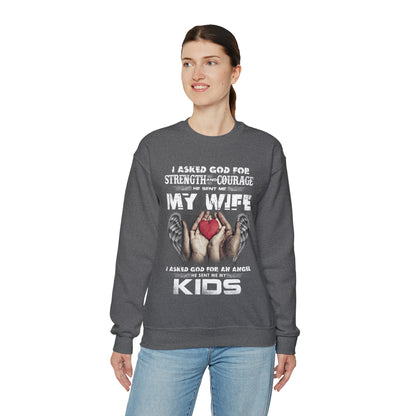 My wife and kids Crewneck Sweatshirt