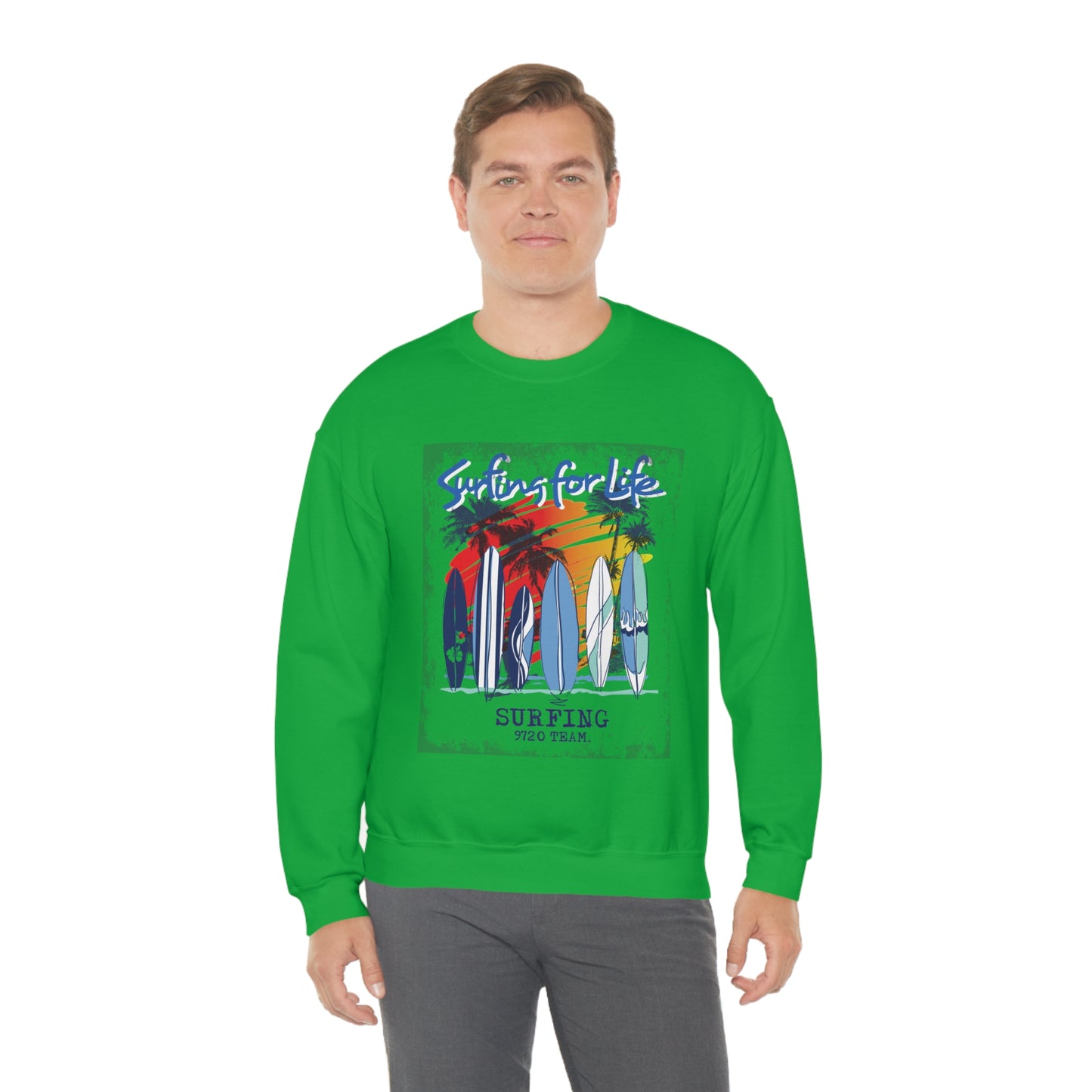 Surfing For Life Crewneck Sweatshirt