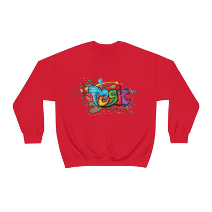 Music colorful graffiti Crewneck Sweatshirt