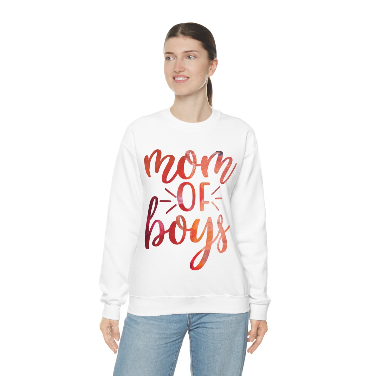 mom of boys Crewneck Sweatshirt