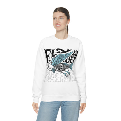 Fly deep swim high Crewneck Sweatshirt