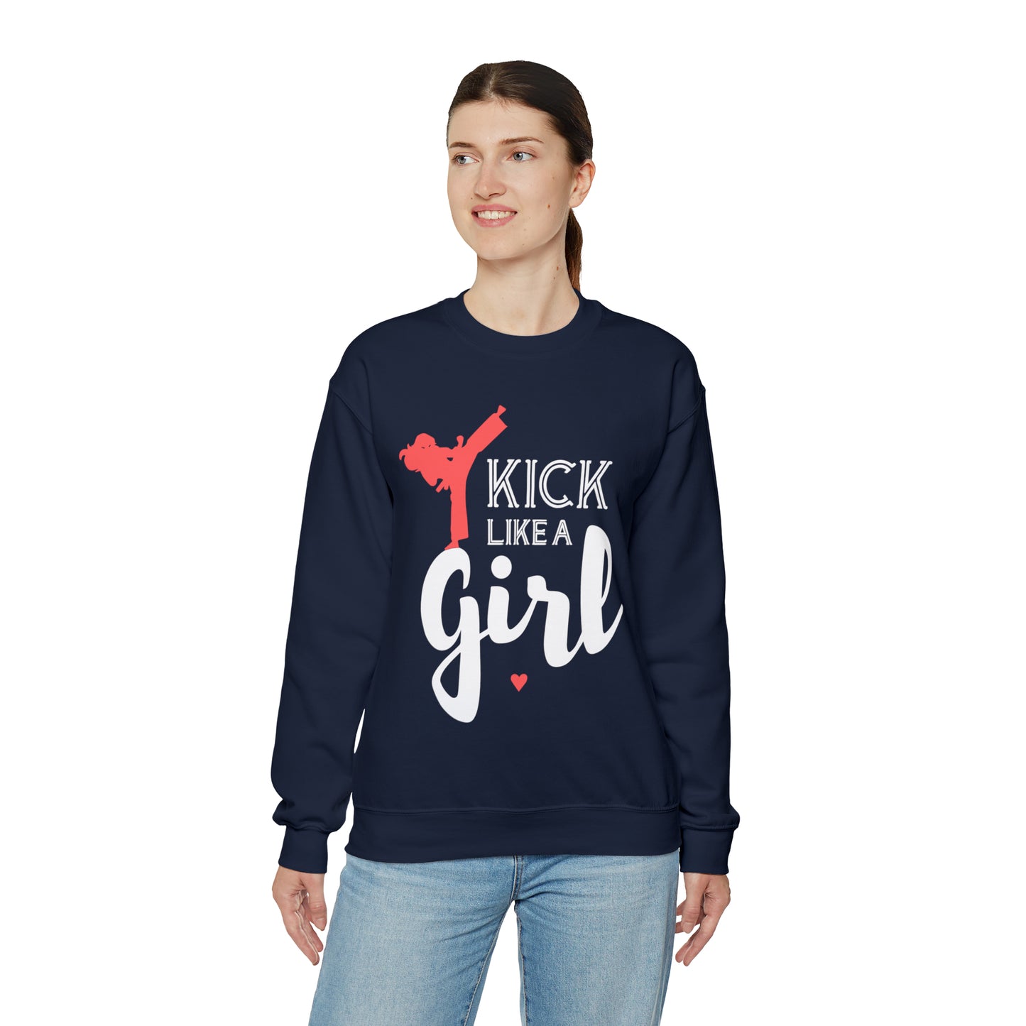 Kick Like A Girl Crewneck Sweatshirt