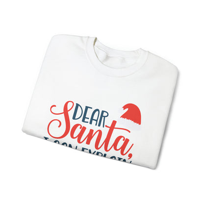 Dear Santa I Can explain Christmas Crewneck Sweatshirt