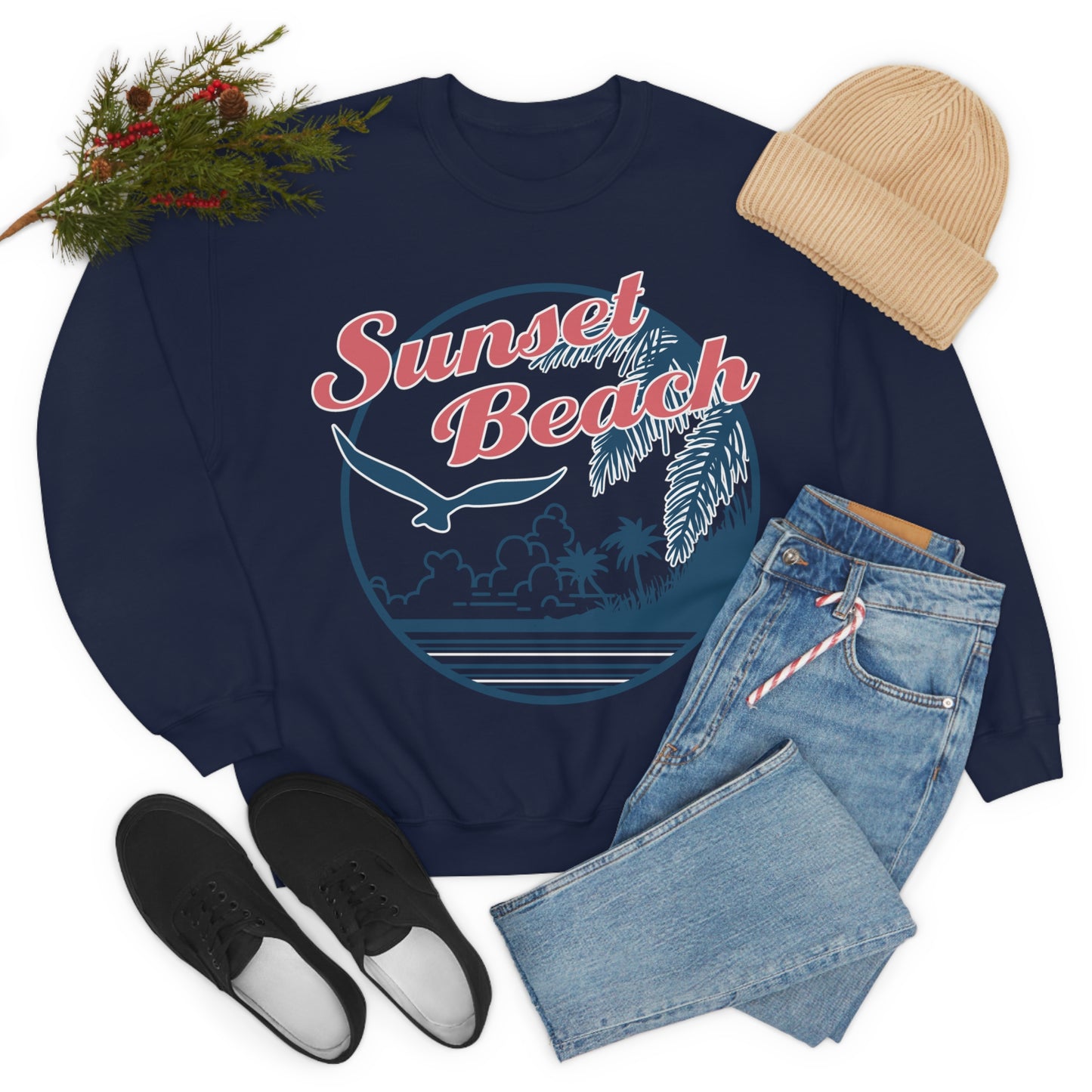 Sunset Beach Crewneck Sweatshirt