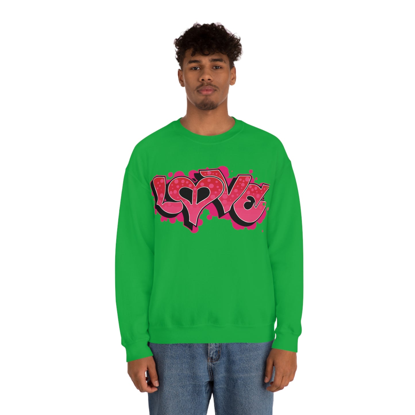 Peace and Love graffiti Crewneck Sweatshirt