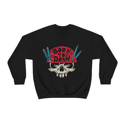 Born to_Draw Crewneck Sweatshirt