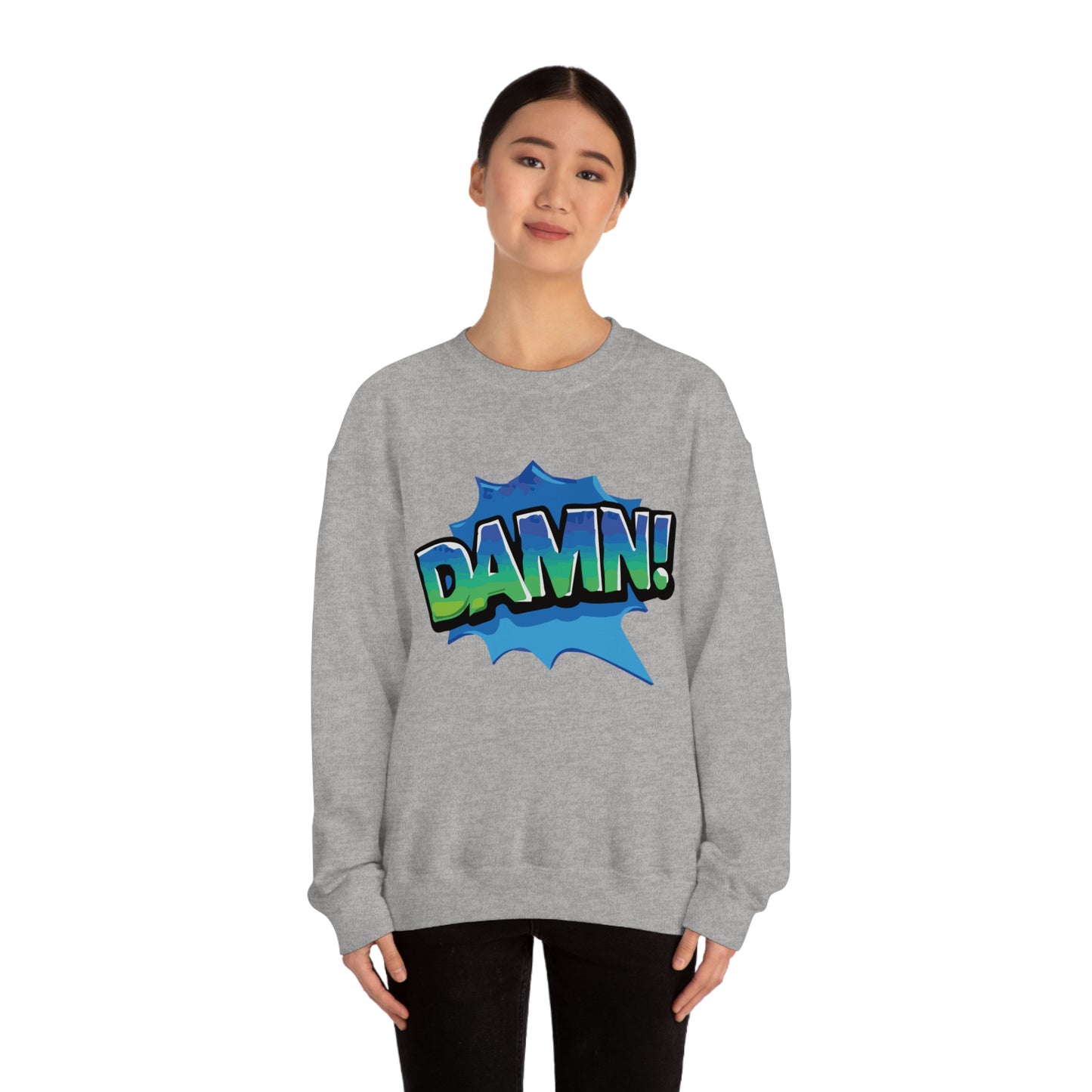 Damn! colorful Crewneck Sweatshirt