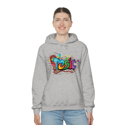 Music colorful graffiti Hoodie