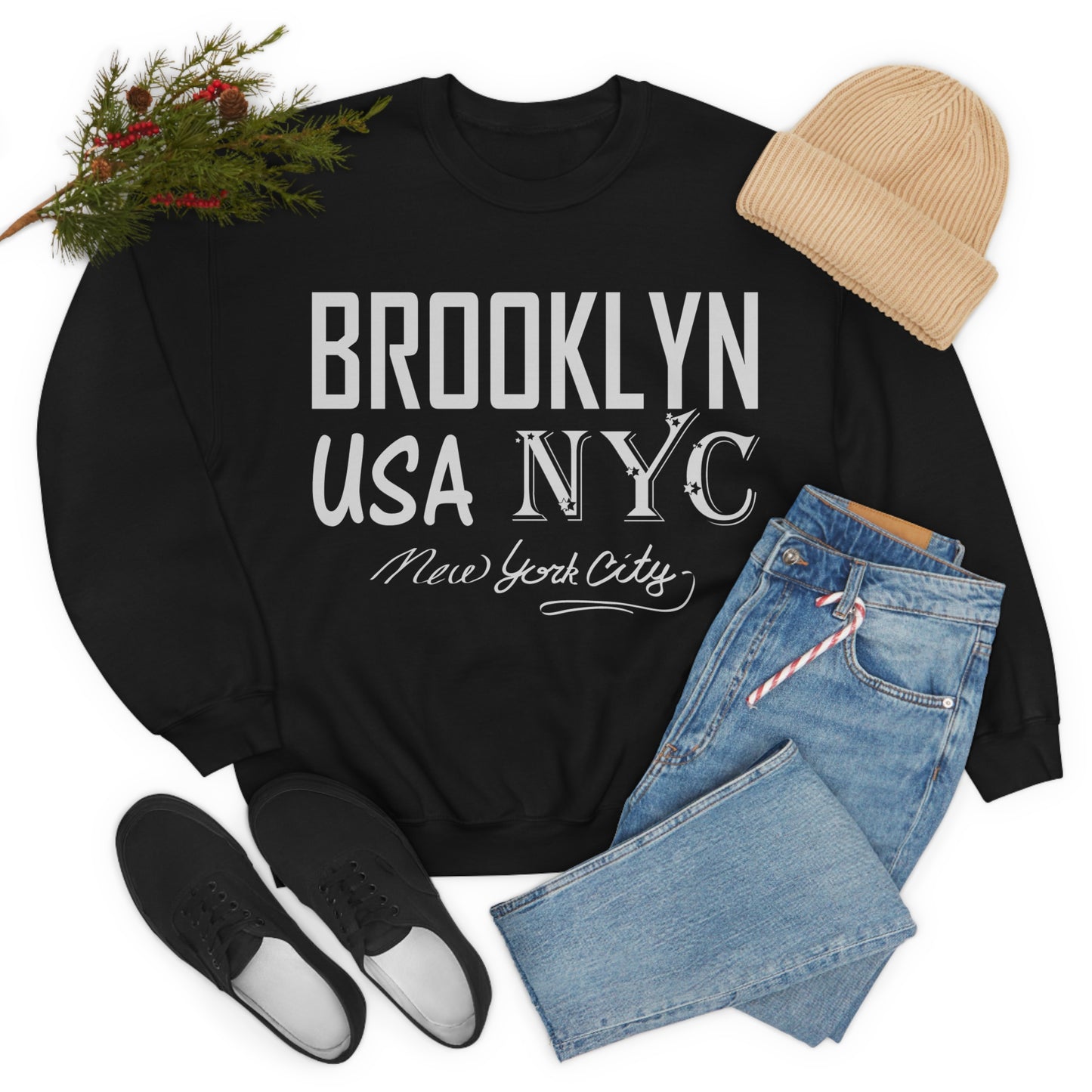 Brooklyn NY USA Crewneck Sweatshirt